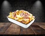 Frites cheddar lardon