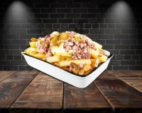 Frites cheddar lardon